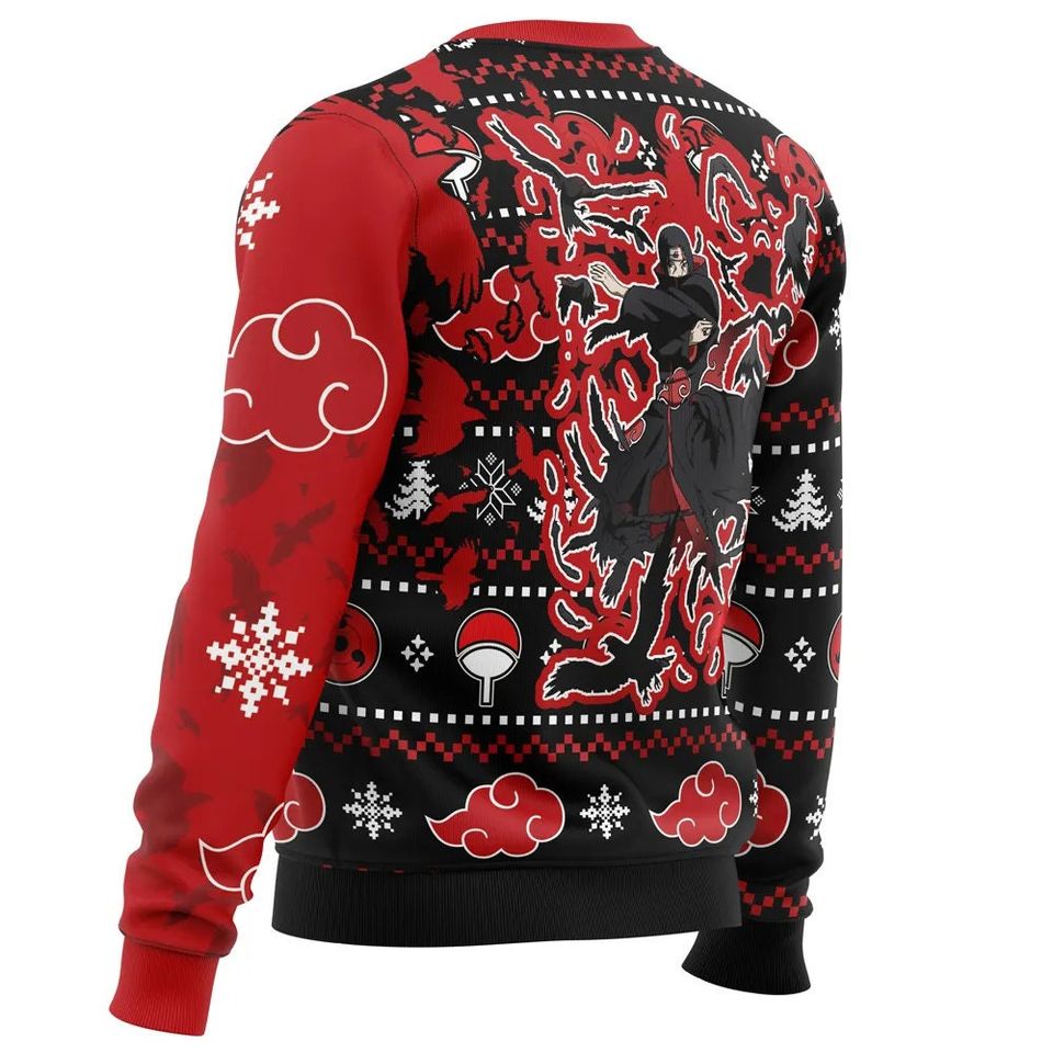 Akatsuki Itachi Symbolic Crows Custom Anime Christmas Sweater