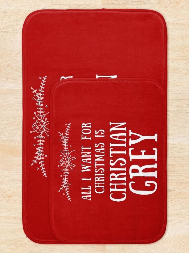 All I want For Christmas Is Christian Grey Bath Mat