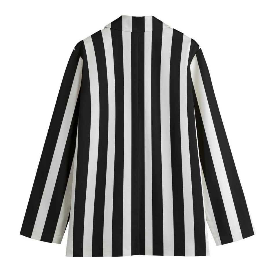 Black and White Leisure Blazer