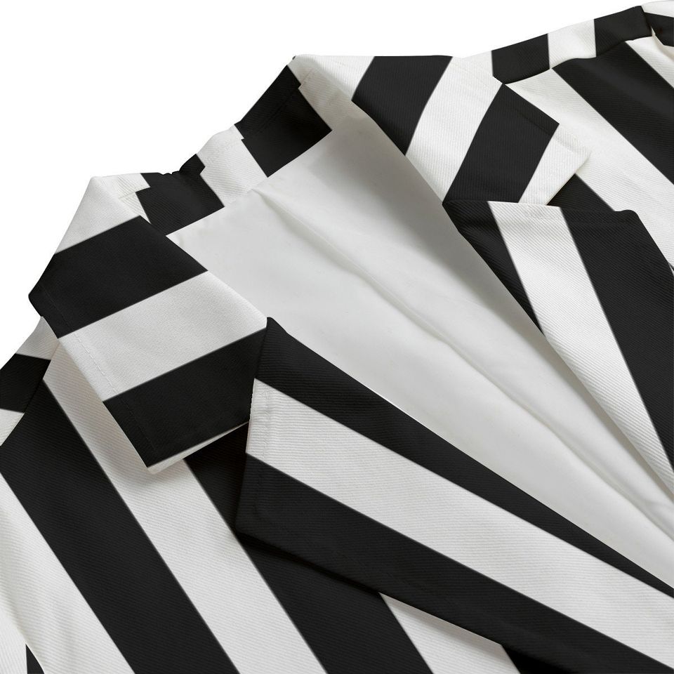 Black and White Leisure Blazer