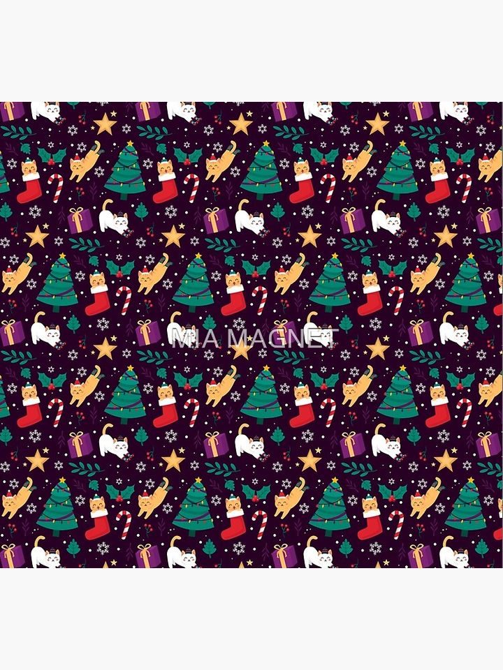 Cute Cats Christmas Tree Pattern Socks