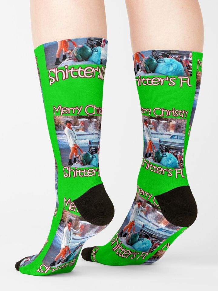 Cousin Eddie Shitters Full Funny Christmas Socks