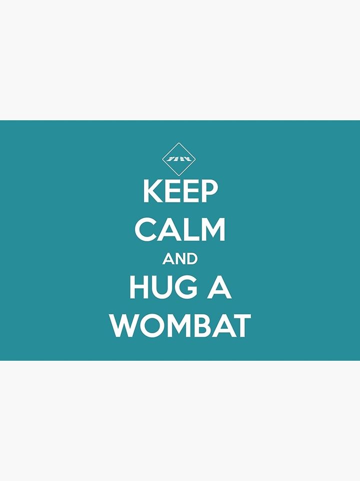 keep calm and hug a wombat   Bath Mat