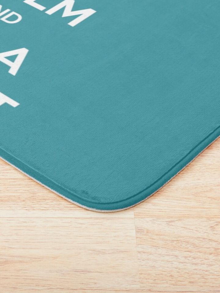 keep calm and hug a wombat   Bath Mat