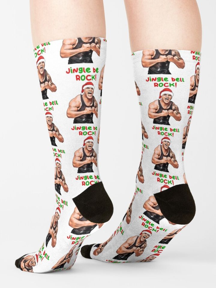 The rock Christmas meme Socks