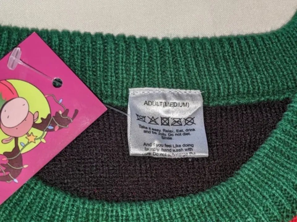 MWT Ugly Christmas Sweater Dinosaur Tree Rex Medium Light Up Fun Novelty Party