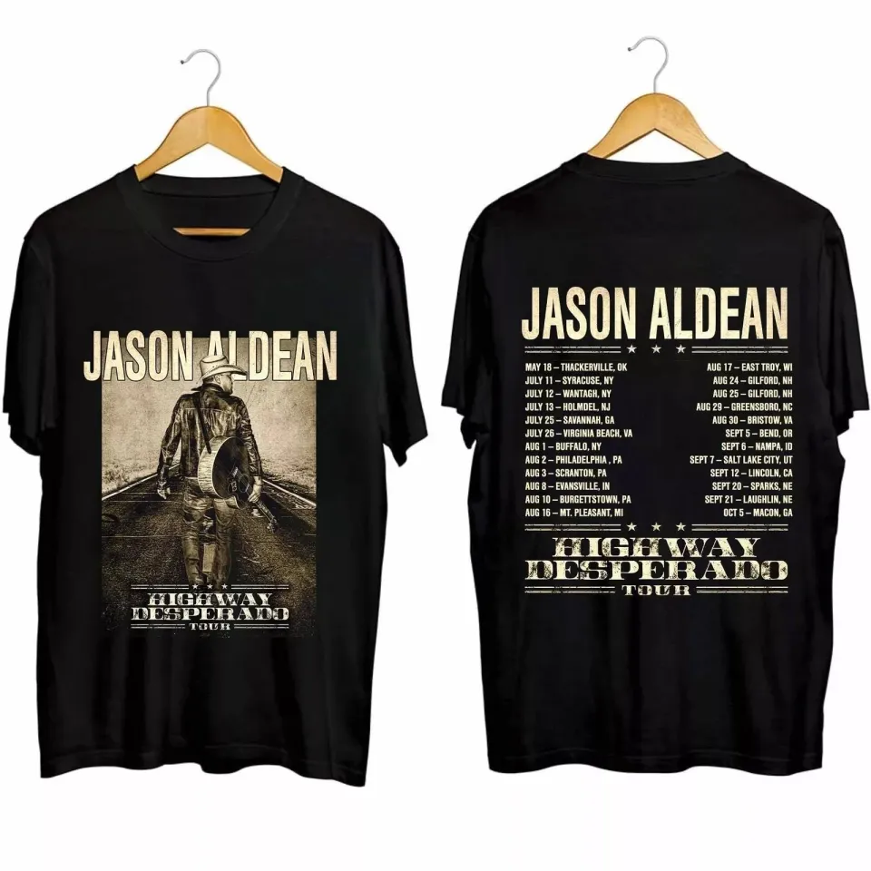 Jason Aldean Tour 2024 Men Women T-Shirt Gift for Fans