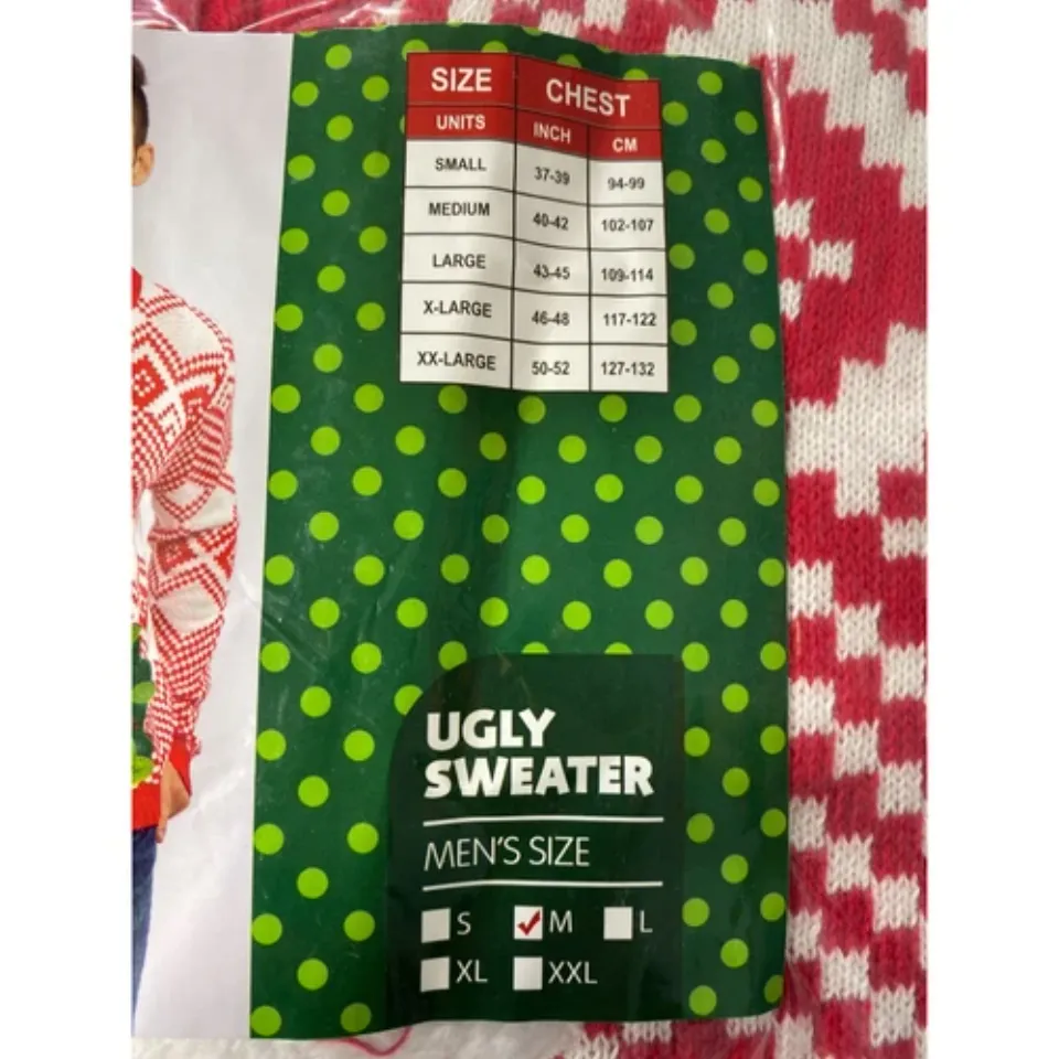 Men's Christmas Fuzzy Llama Alpaca Ugly Sweater Medium