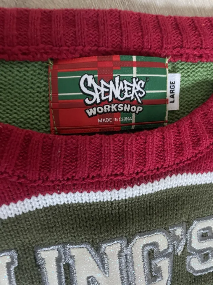 Spencers Elf Ugly Christmas Sweater With Lights Large Men