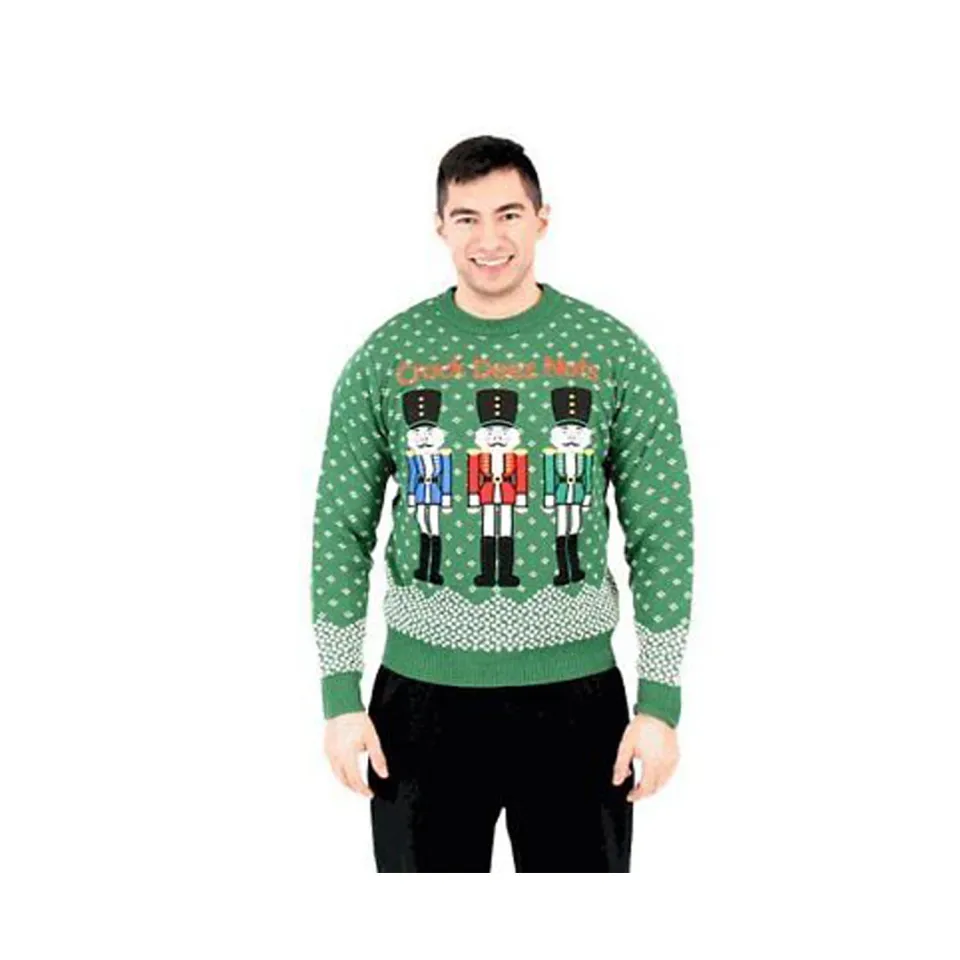 Adult Unisex Funny Deez Nuts Nutcrackers Ugly Christmas Sweater