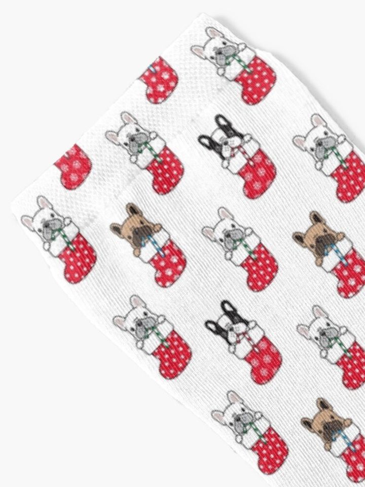 French Bulldog Christmas Socks Socks