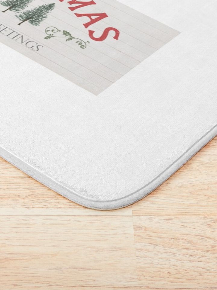  christmas seasons greetings Bath Mat