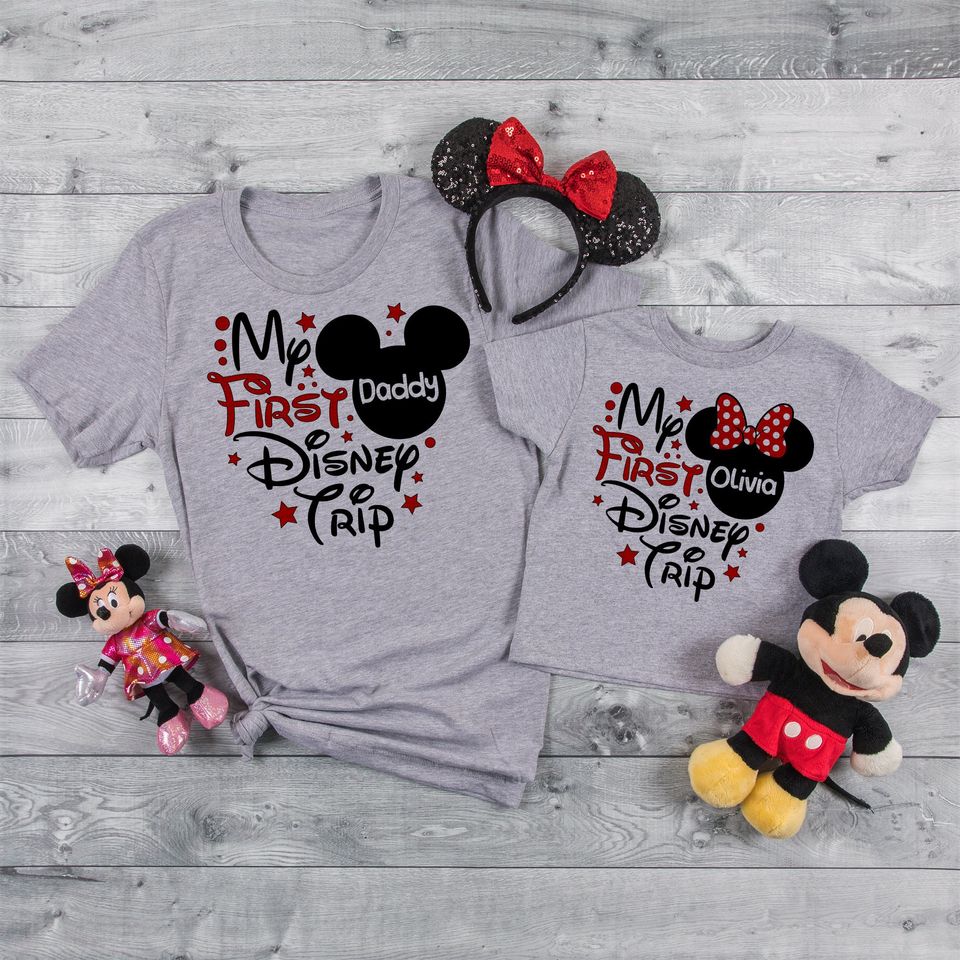 My first Disney Trip, Matching Disney Shirts ,Disney vacation