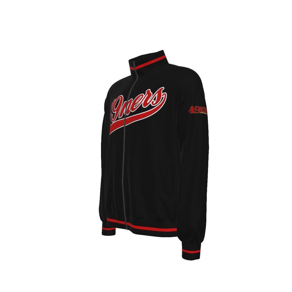 49ners Raglan-Sleeve Stand Collar Jacket