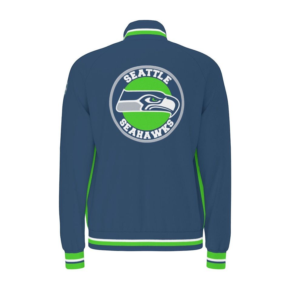 SEATTLE SEAHAWKS  Raglan-Sleeve Stand Collar Jacket