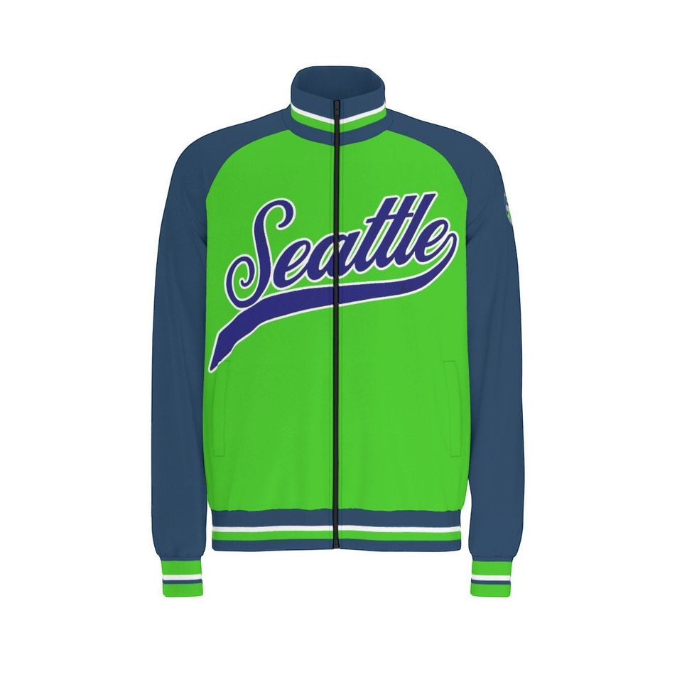 SEATTLE SEAHAWKS  Raglan-Sleeve Stand Collar Jacket