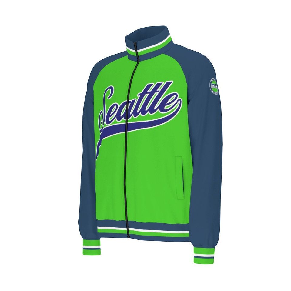 SEATTLE SEAHAWKS  Raglan-Sleeve Stand Collar Jacket