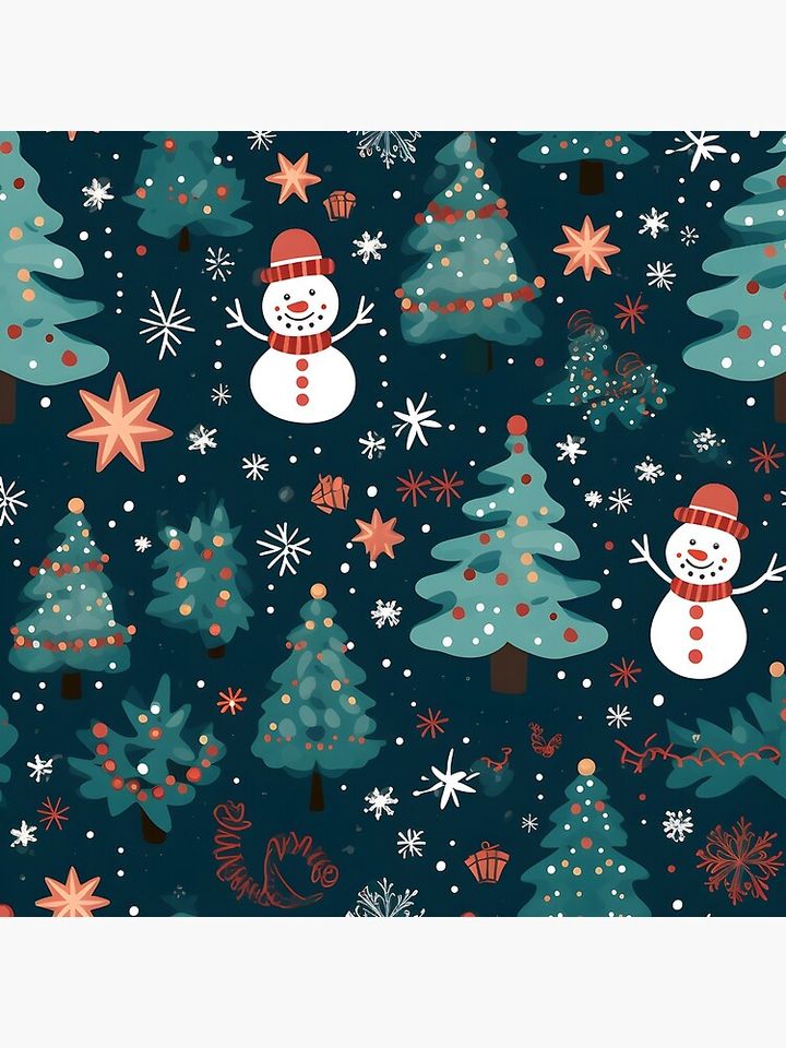 chrismas seamless digital paper Pillow