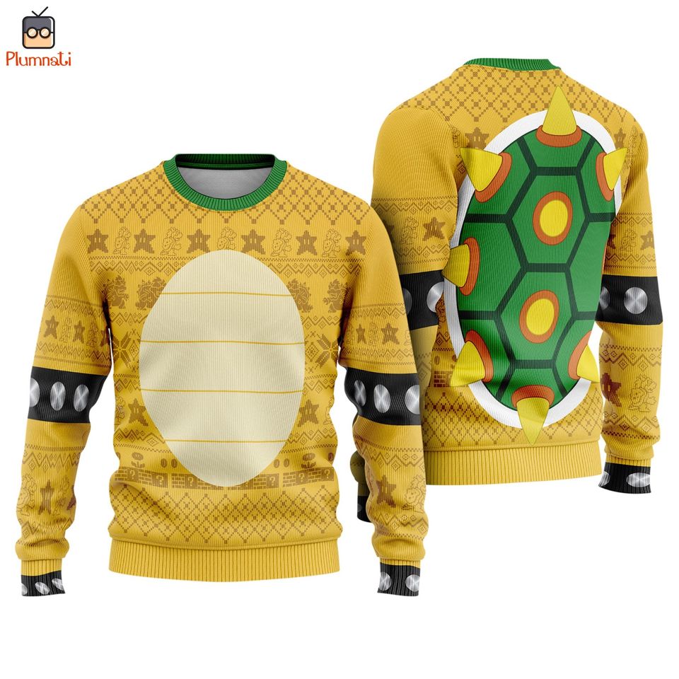 Super Mario Bowser Ugly Christmas Sweater, Bowser Sweater, Mario Christmas Shirt, Mario Family Christmas, Christmas Vacation Shirt