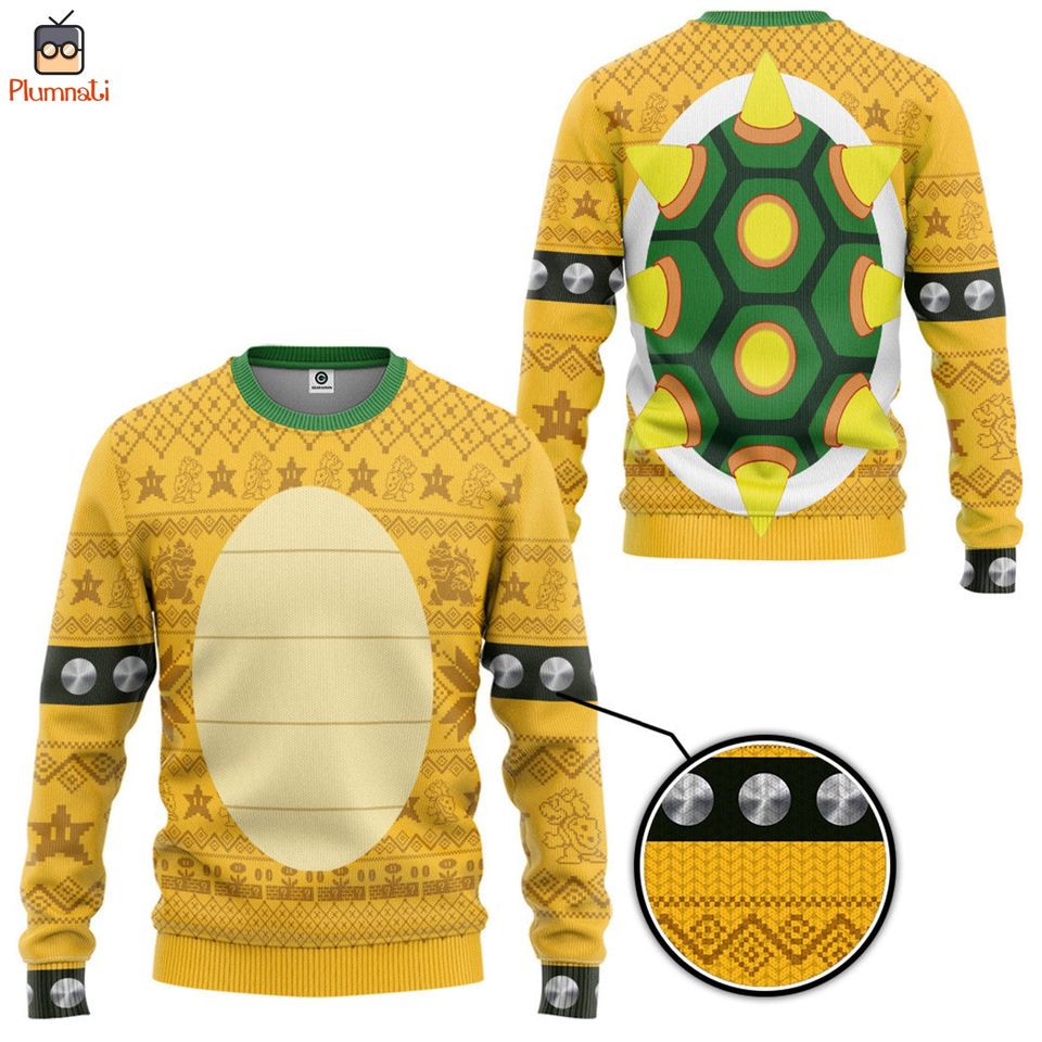 Super Mario Bowser Ugly Christmas Sweater, Bowser Sweater, Mario Christmas Shirt, Mario Family Christmas, Christmas Vacation Shirt