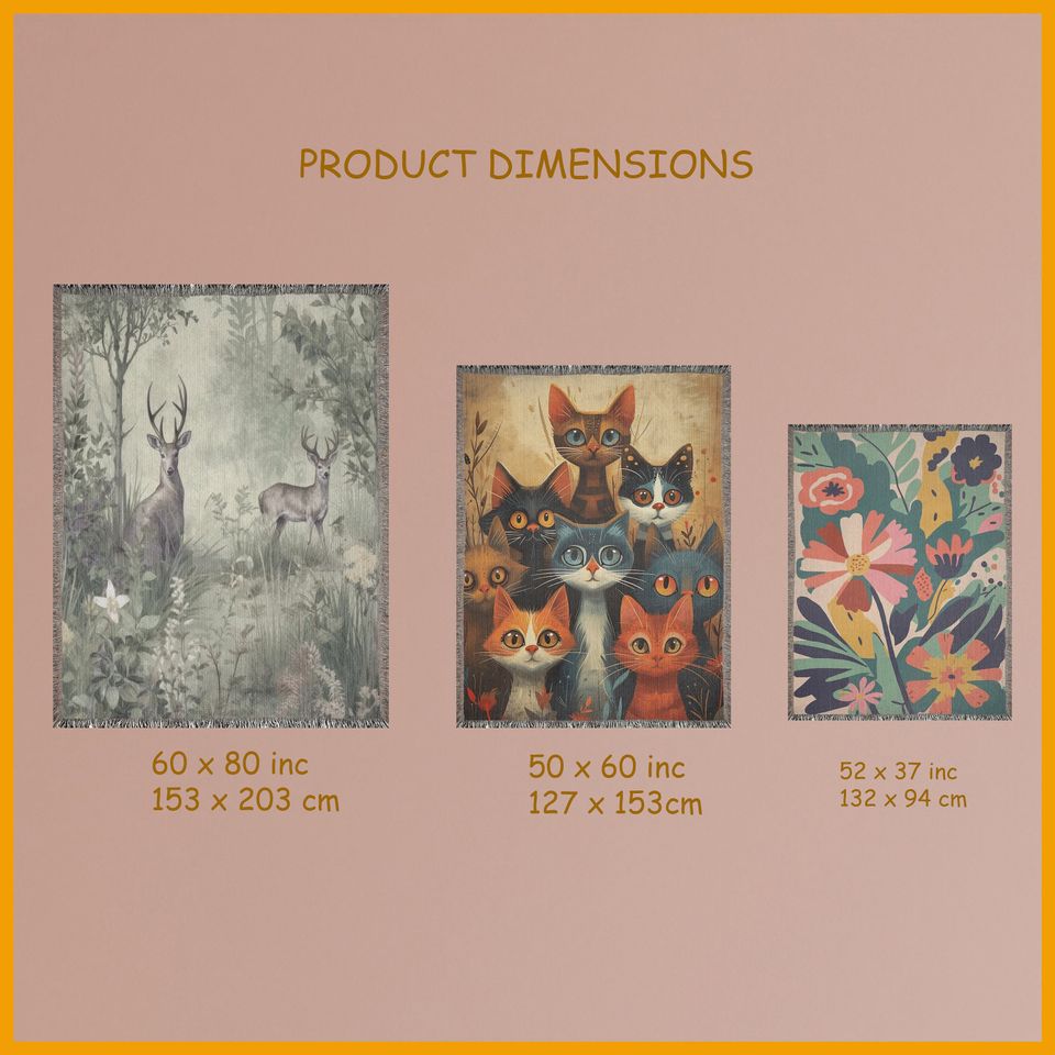 Enchanted Forest Watercolor Woven Blanket