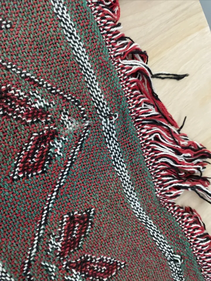 Disney Mickey Mouse Pluto Christmas Santa Woven Throw Blanket Tapestry 46x69”