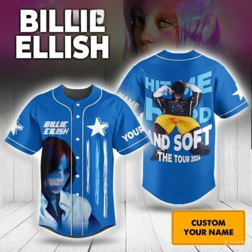 Billie Eilish Hit Me Hard And Soft The Tour 2024 Personalized Baseball Jersey