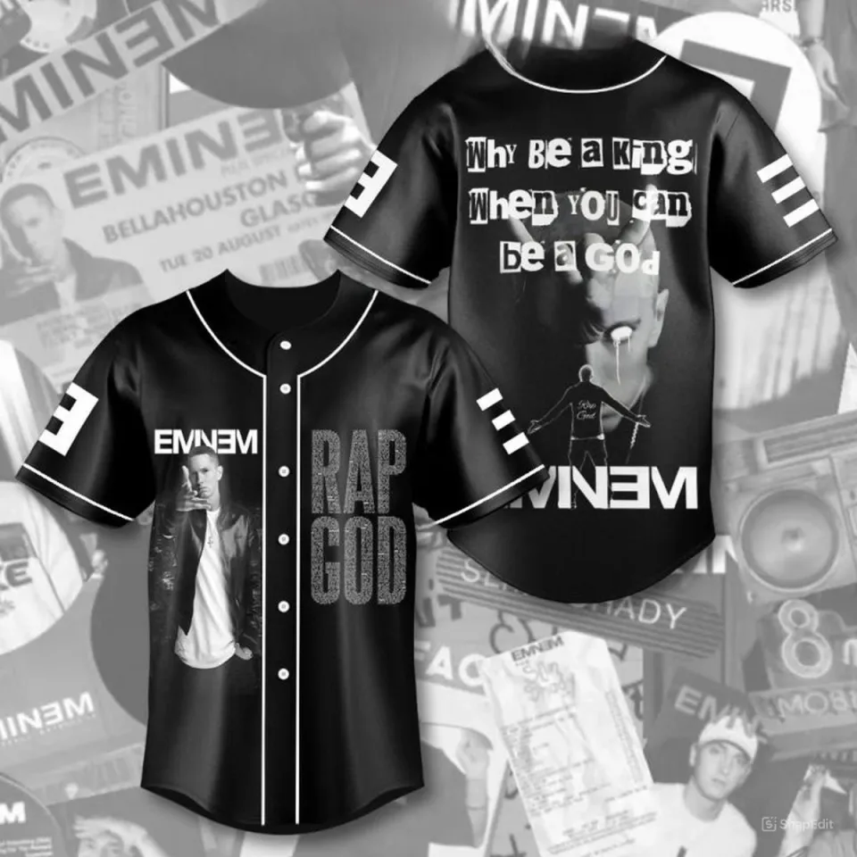 Eminem Why Be A King When You Are A God Baseball Jersey