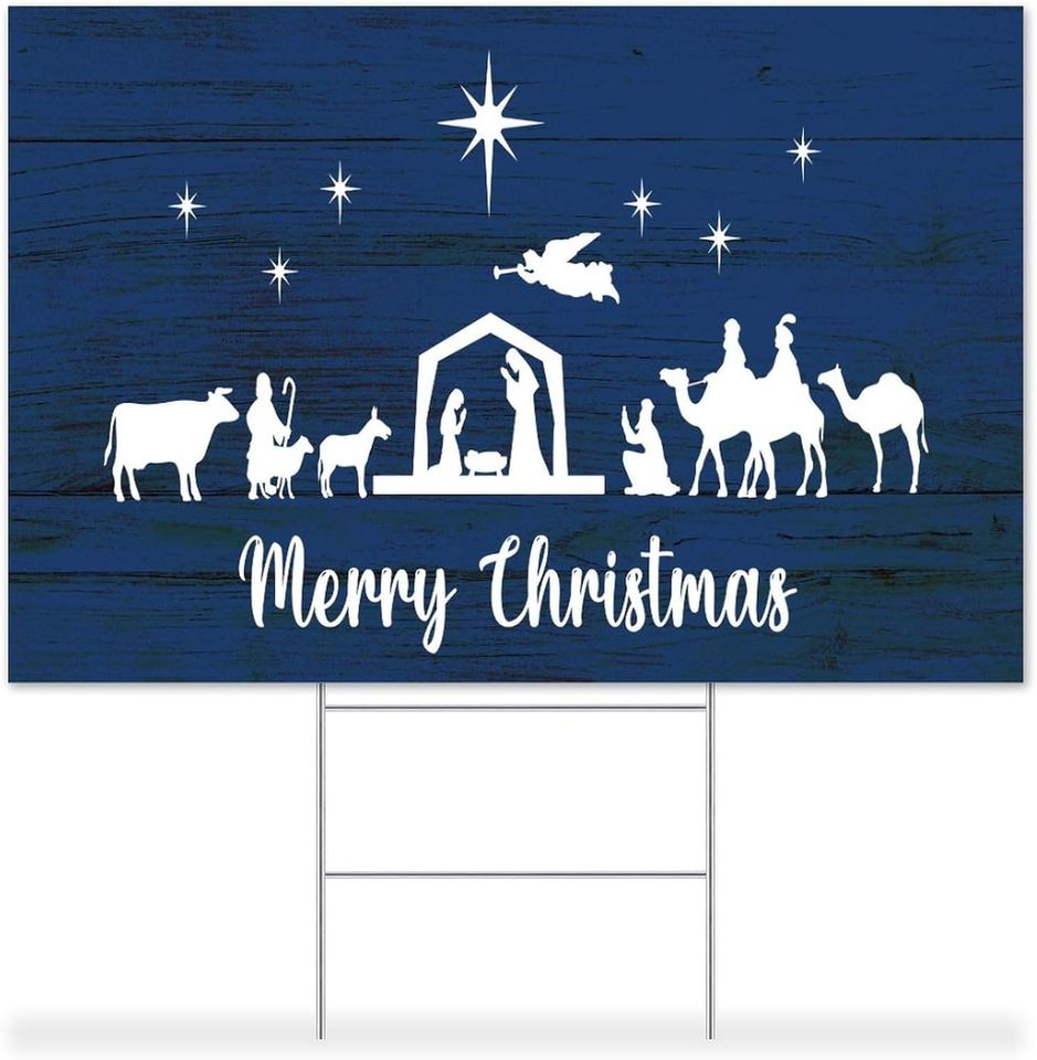 Merry Christmas Yard Lawn Sign