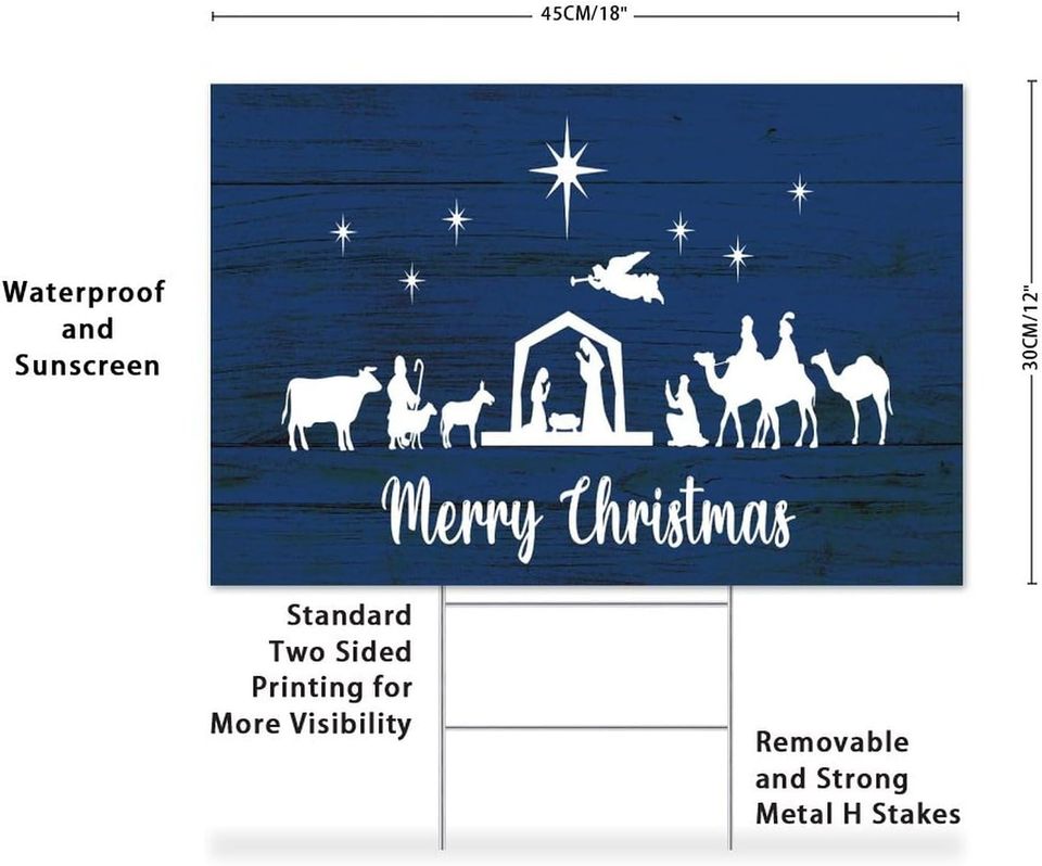 Merry Christmas Yard Lawn Sign