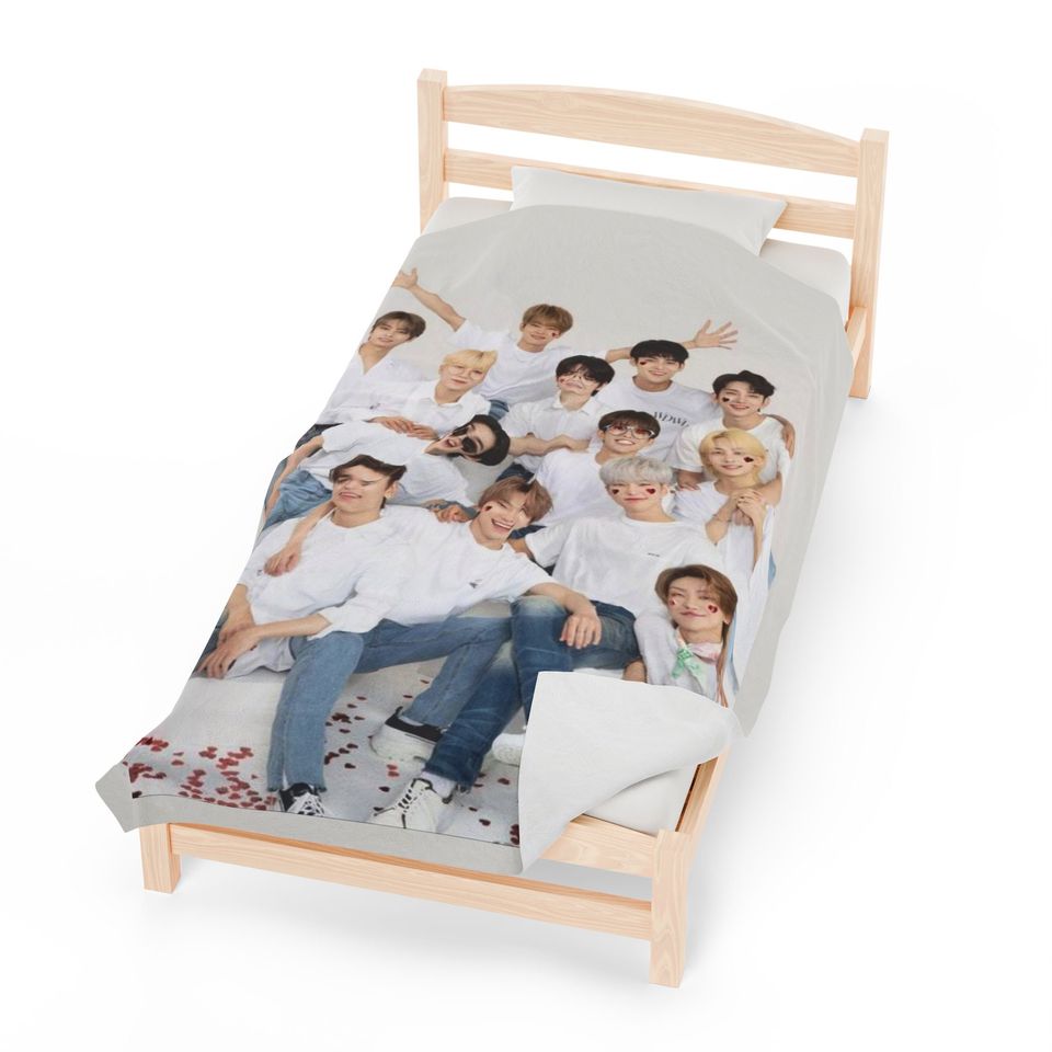 SVT Group Photo Blanket, Seventeen Kpop Merch,