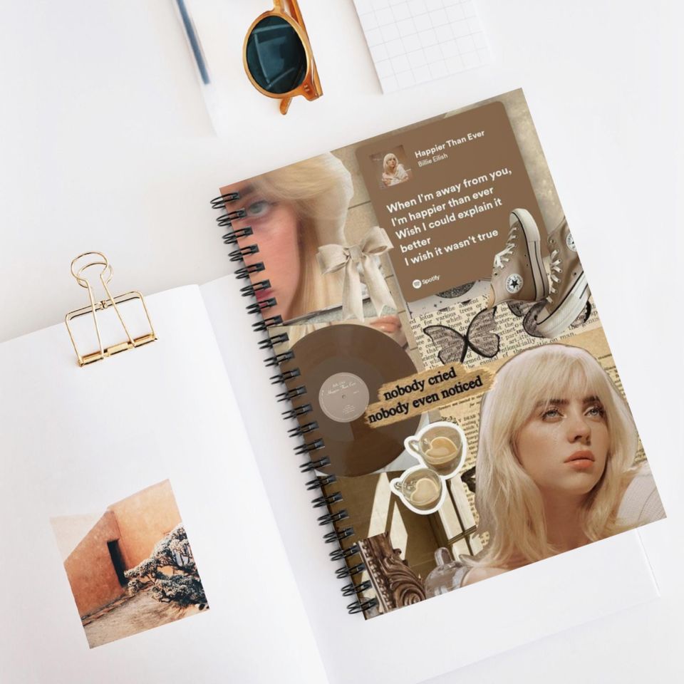 Billie Eilish Spiral Notebook - Ruled Line