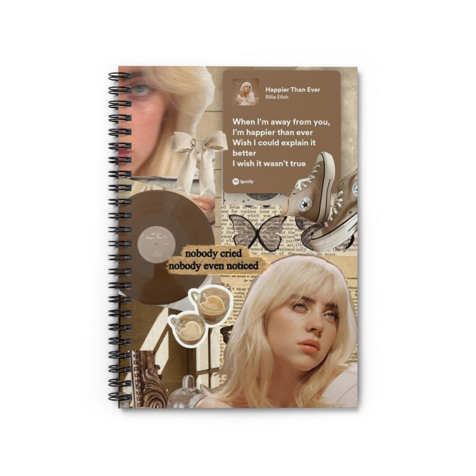 Billie Eilish Spiral Notebook - Ruled Line
