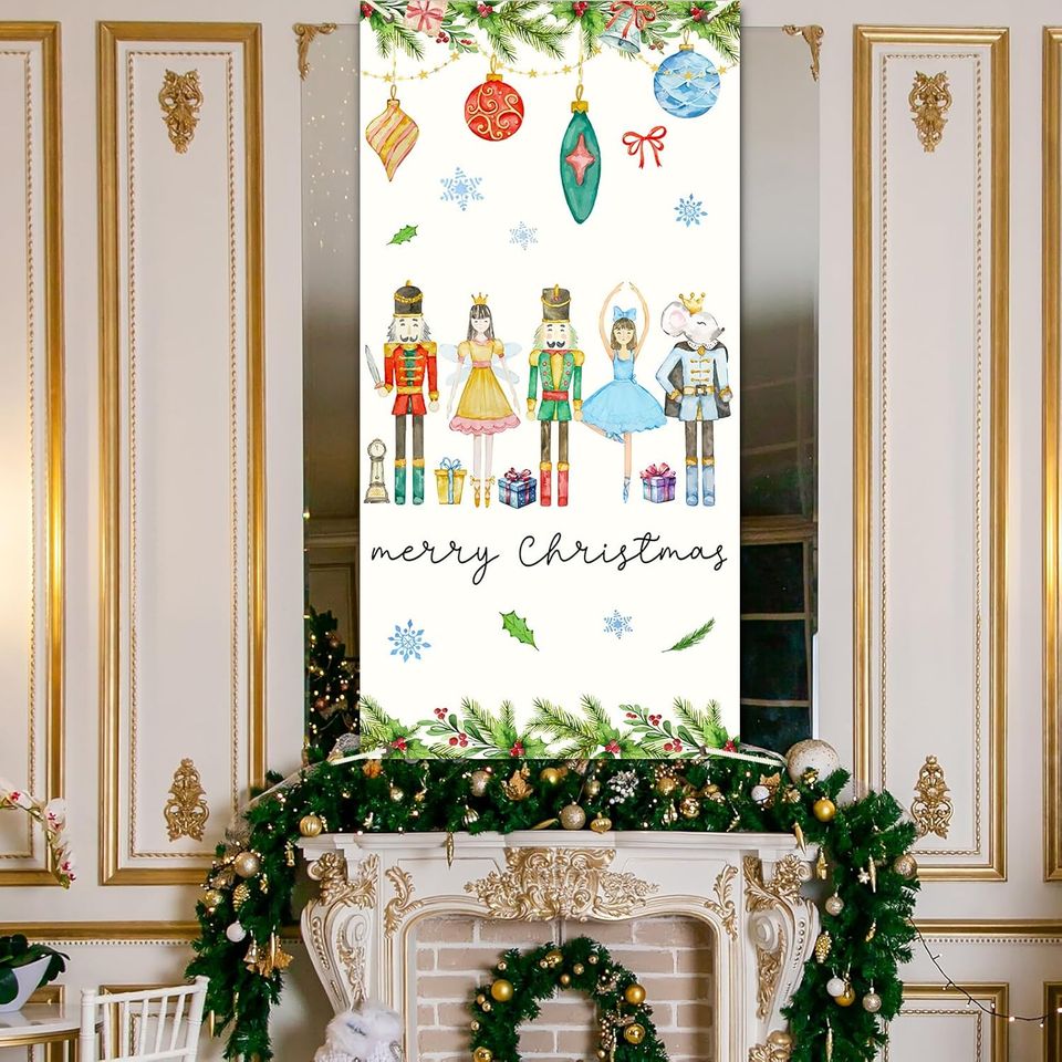 Merry Christmas Nutcracker Door Cover