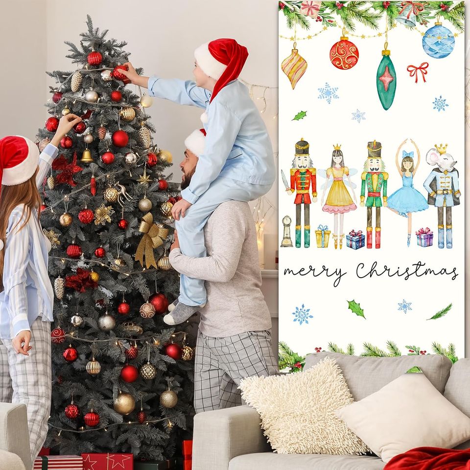 Merry Christmas Nutcracker Door Cover