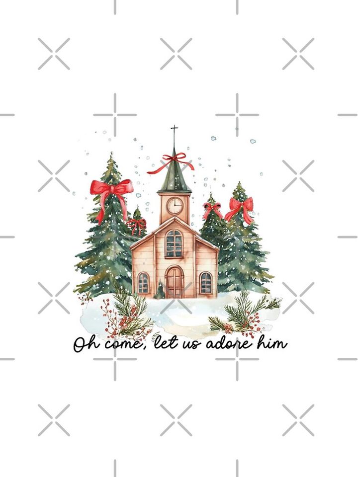 Oh Come, Let Us Adore Him Funny Chrismas Jesus iPhone Case
