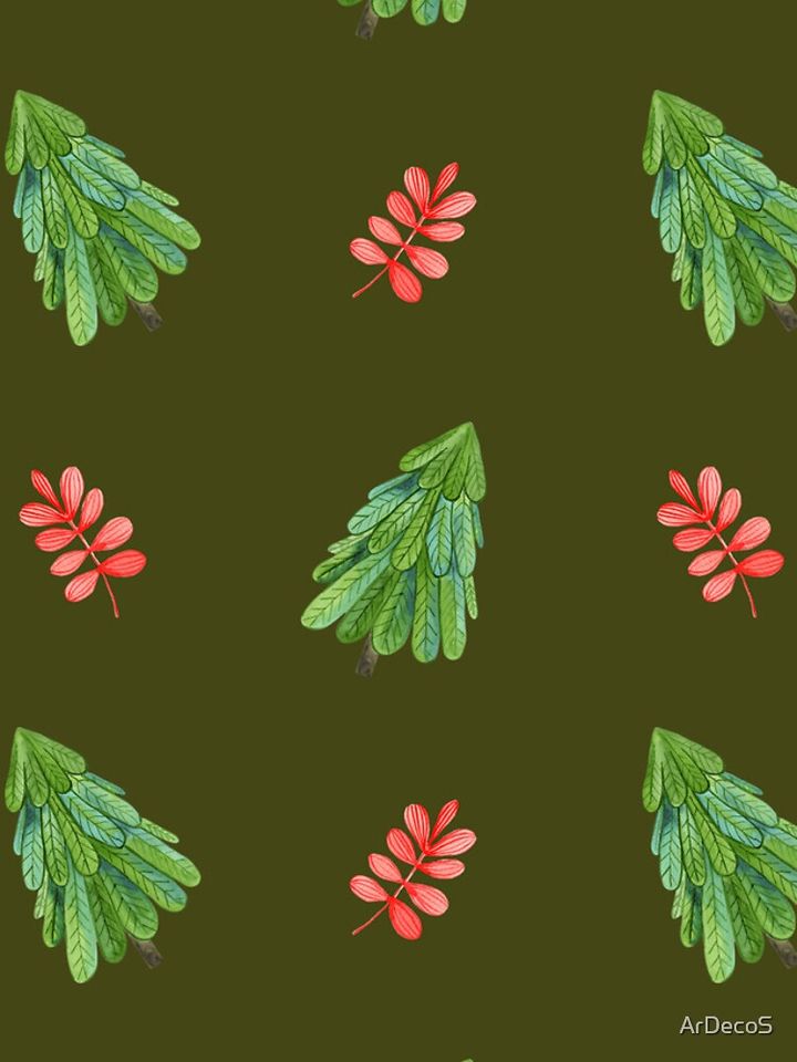Khaki Green Christmas Trees  iPhone Case