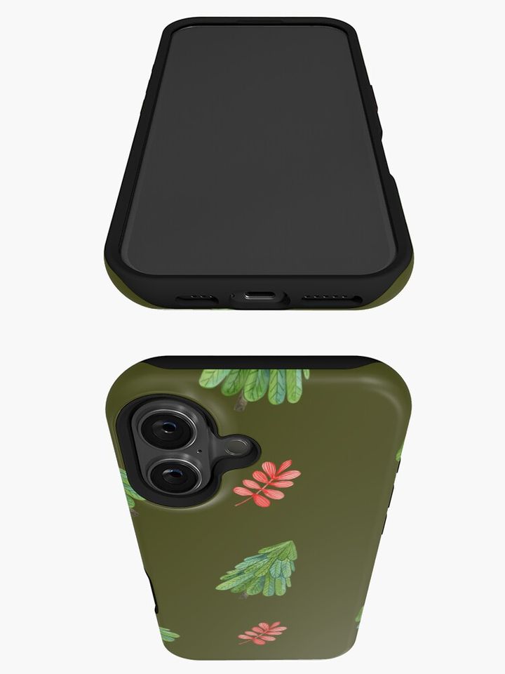 Khaki Green Christmas Trees  iPhone Case
