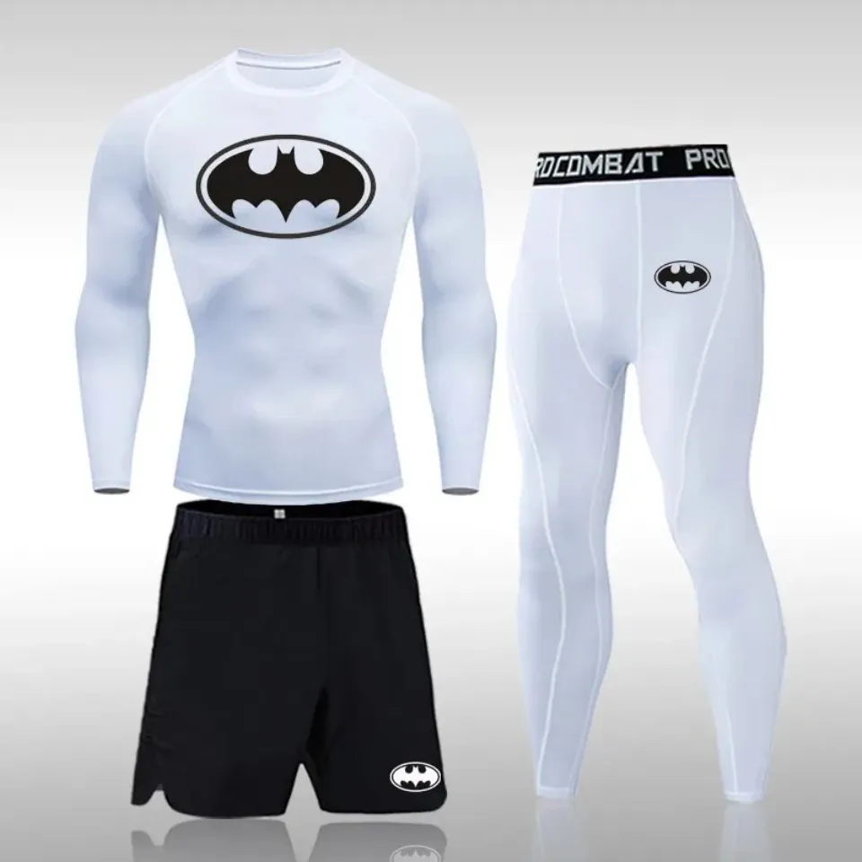 NEW Compression Sports 3 Pcs Jogging Quick Dry GYM Exercise Workout Tracksuit