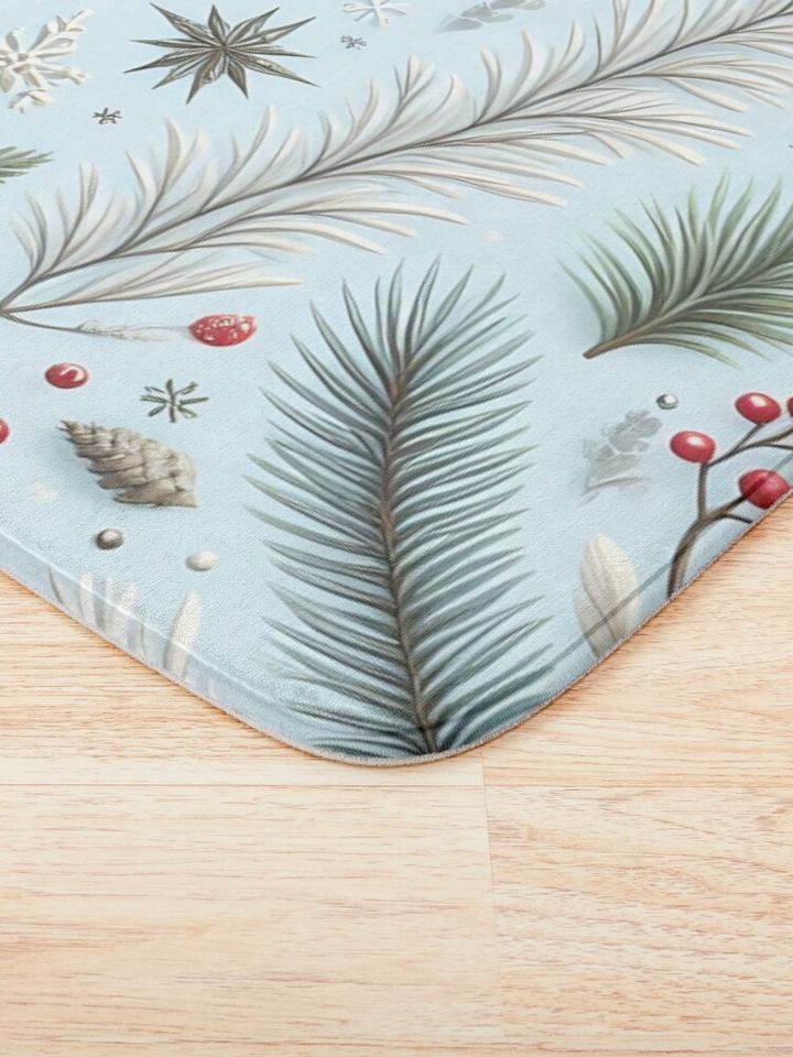 Winter Wonderland: Festive Seasonal Pattern Bath Mat