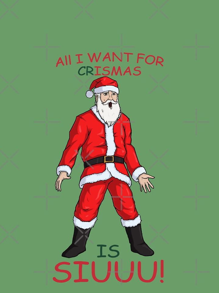 ALL I WANT FOR CR7ISMAS IS SIUUU! Cristiano Ronaldo iPhone Case