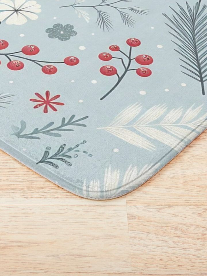 Winter Wonderland: Festive Seasonal Pattern Bath Mat