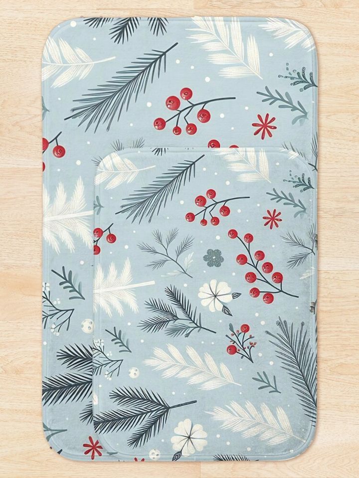 Winter Wonderland: Festive Seasonal Pattern Bath Mat