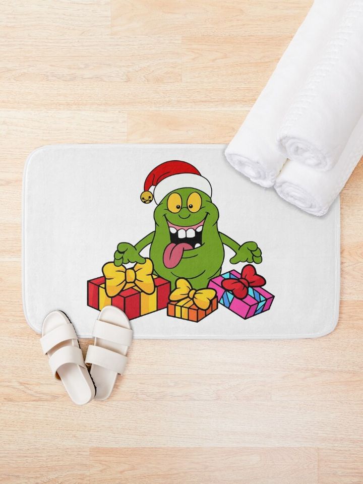 Slimer Christmas Gifts Bath Mat