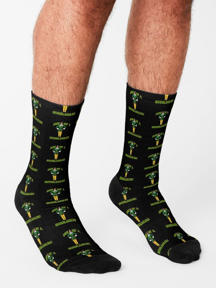 SON OF A NUTCRACKER! Buddy the Elf Christmas movie Will Ferrell Socks