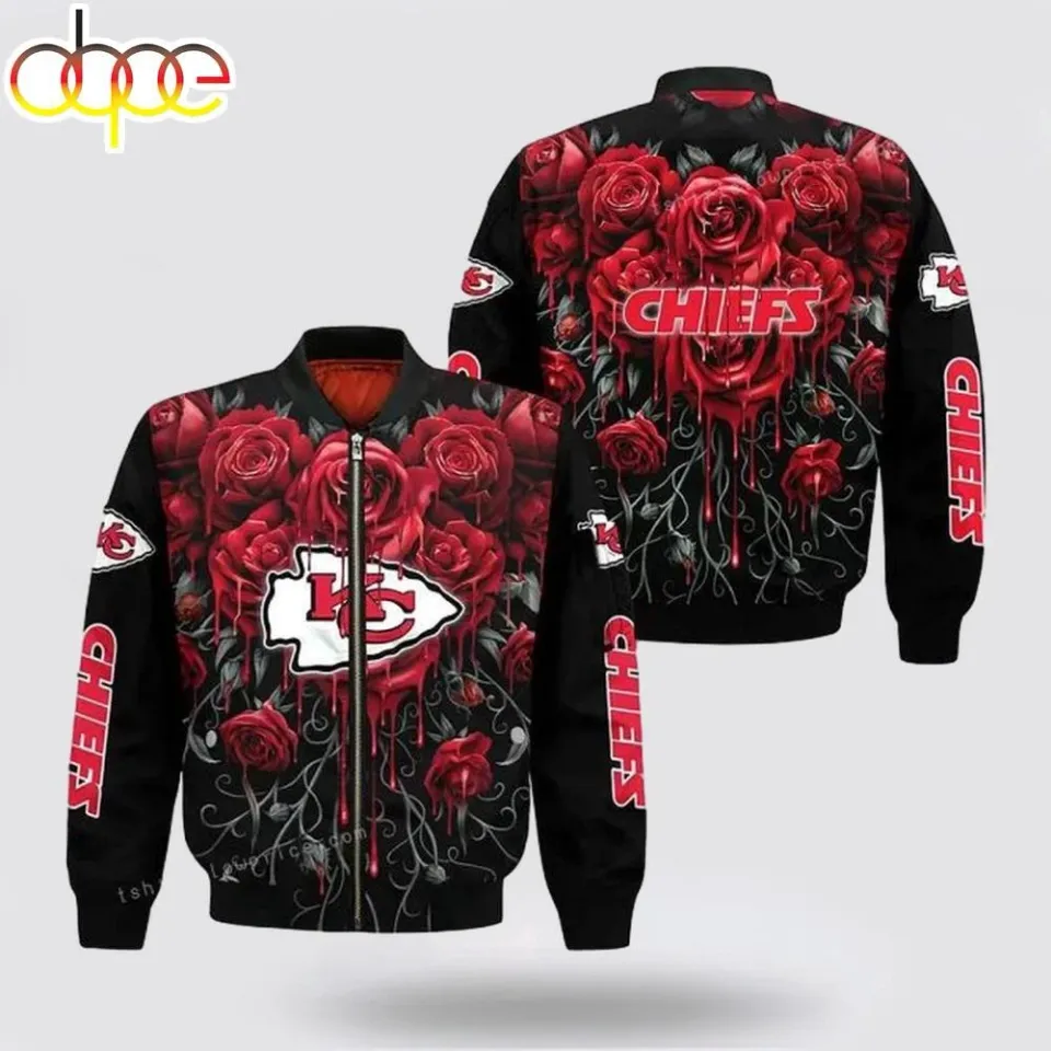 football Kansas City Chiefs Bomber Rose Bomber Jacket