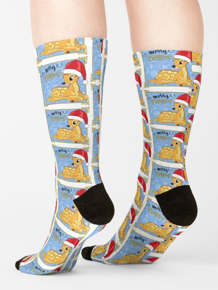 Bambi Christmas Socks