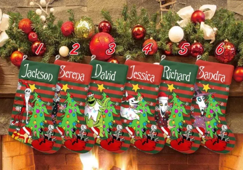 Personalized The Nightmare Before Christmas Characters Xmas Holiday Stocking