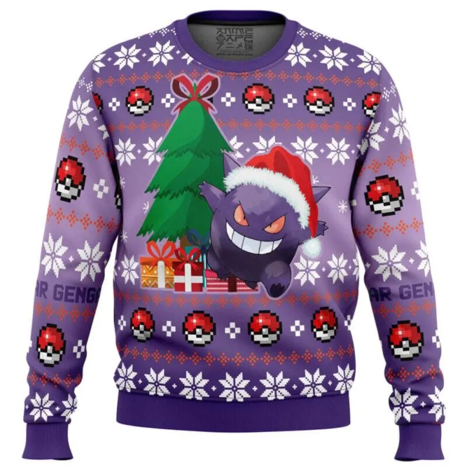 Christmas Gengar PKM Ugly Christmas Sweater