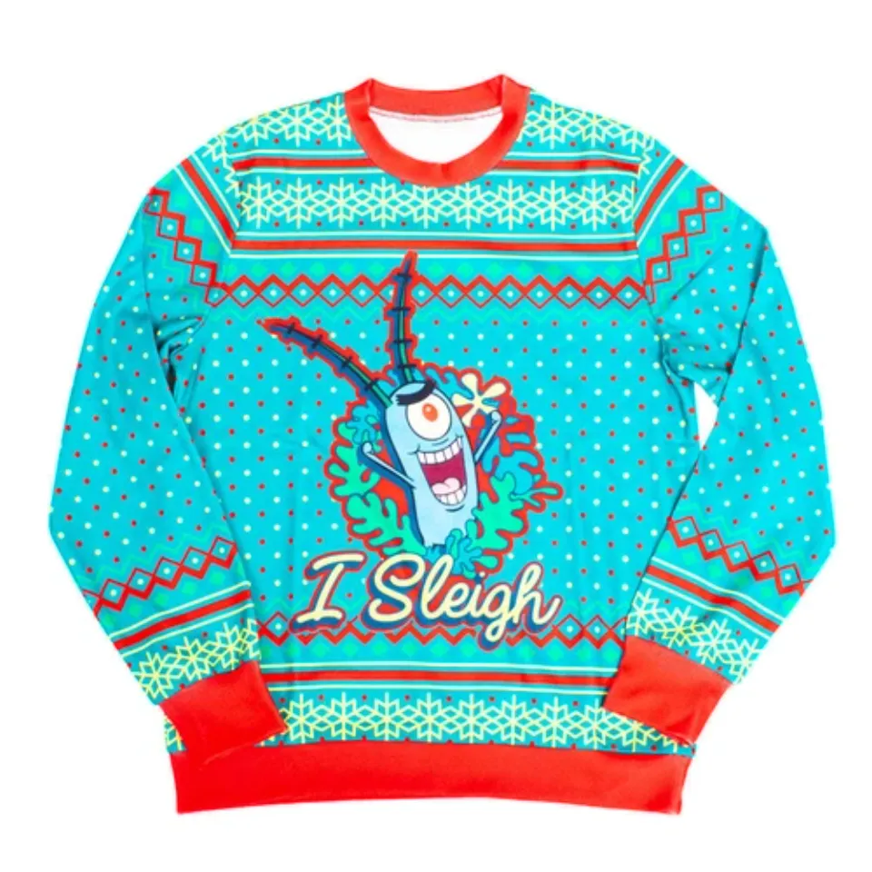 SpongeBob SquarePants Sleigh ugly Christmas sweater